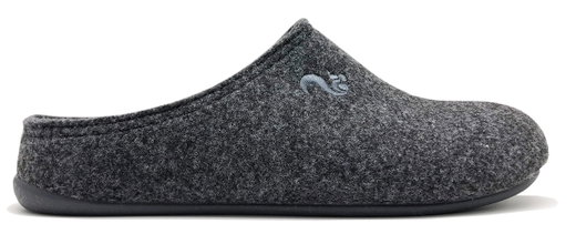 thies Pantoffel PET Slipper (weicher Filz) anthrazitgrau Hausschuhe Damen
